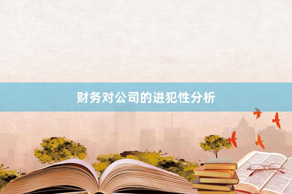 财务对公司的进犯性分析
