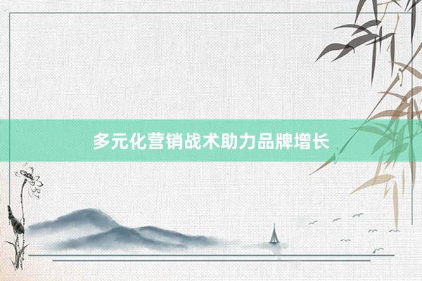 多元化营销战术助力品牌增长